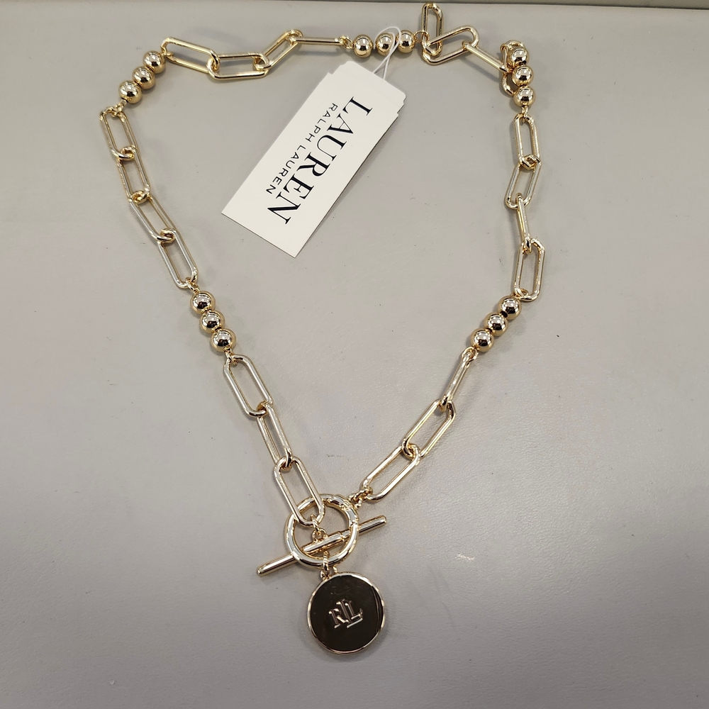 NWT Ralph Lauren Link & Bead Toggle Pendant